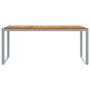 vidaXL Kerti Étkezőasztal Szürke 180 x 90 x 75 cm