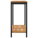 vidaXL Kültéri Asztal tárolóval Természetes és fekete 80 x 35 x 75 cm