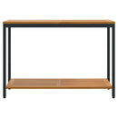 vidaXL Kültéri Asztal tárolóval Természetes és fekete 110 x 35 x 75 cm