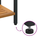 vidaXL Kültéri Asztal tárolóval Természetes és fekete 110 x 35 x 75 cm