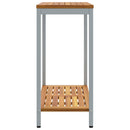 vidaXL Kültéri Asztal tárolóval Természetes és Szürke 80 x 35 x 75 cm