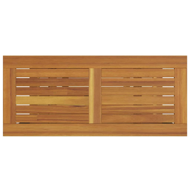 vidaXL Kültéri Asztal tárolóval Természetes és Szürke 80 x 35 x 75 cm