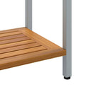 vidaXL Kültéri Asztal tárolóval Természetes és Szürke 110 x 35 x 75 cm