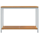 vidaXL Kültéri Asztal tárolóval Természetes és Szürke 110 x 35 x 75 cm