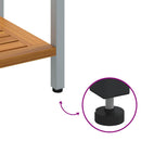 vidaXL Kültéri Asztal tárolóval Természetes és Szürke 110 x 35 x 75 cm