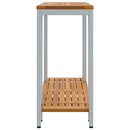 vidaXL Kültéri Asztal tárolóval Természetes és Szürke 110 x 35 x 75 cm