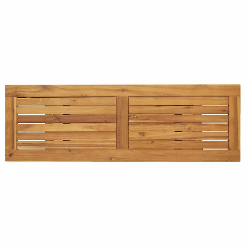 vidaXL Kültéri Asztal tárolóval Természetes és Szürke 110 x 35 x 75 cm
