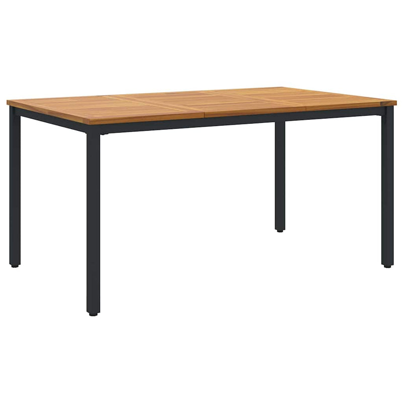 vidaXL Kültéri asztalok Természetes és fekete 150 x 90 x 75 cm