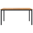 vidaXL Kültéri asztalok Természetes és fekete 150 x 90 x 75 cm