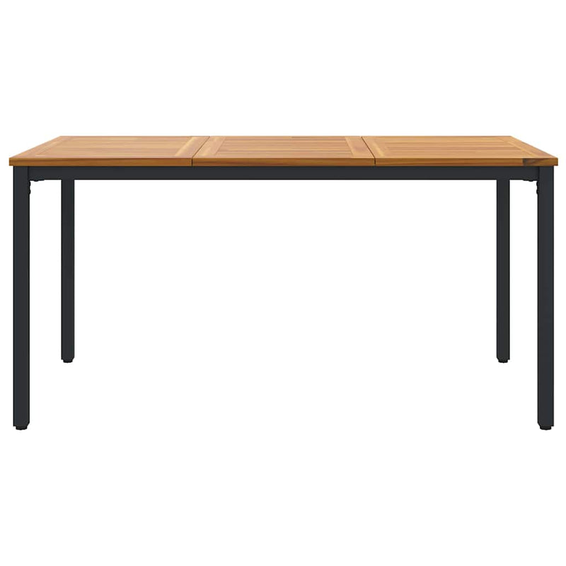 vidaXL Kültéri asztalok Természetes és fekete 150 x 90 x 75 cm