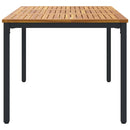 vidaXL Kültéri asztalok Természetes és fekete 150 x 90 x 75 cm