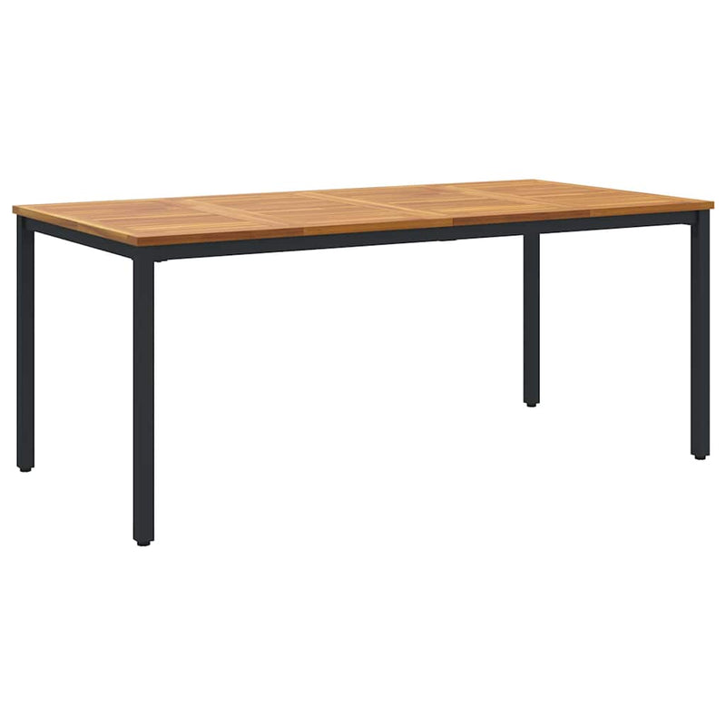vidaXL Kültéri asztalok Természetes és fekete 180 x 90 x 75 cm