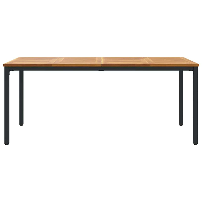 vidaXL Kültéri asztalok Természetes és fekete 180 x 90 x 75 cm
