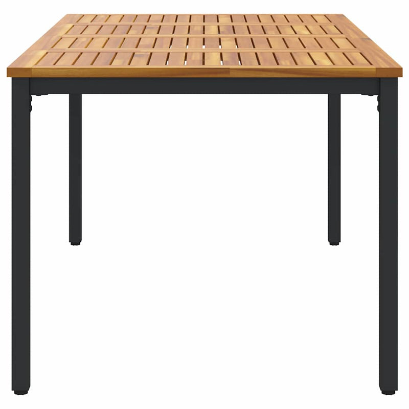 vidaXL Kültéri asztalok Természetes és fekete 180 x 90 x 75 cm
