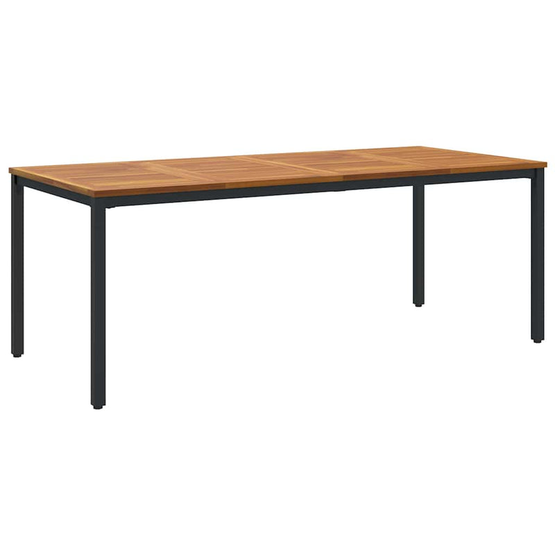 vidaXL Kültéri asztalok Természetes és fekete 200 x 90 x 75 cm