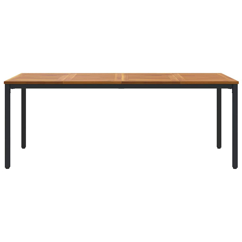 vidaXL Kültéri asztalok Természetes és fekete 200 x 90 x 75 cm