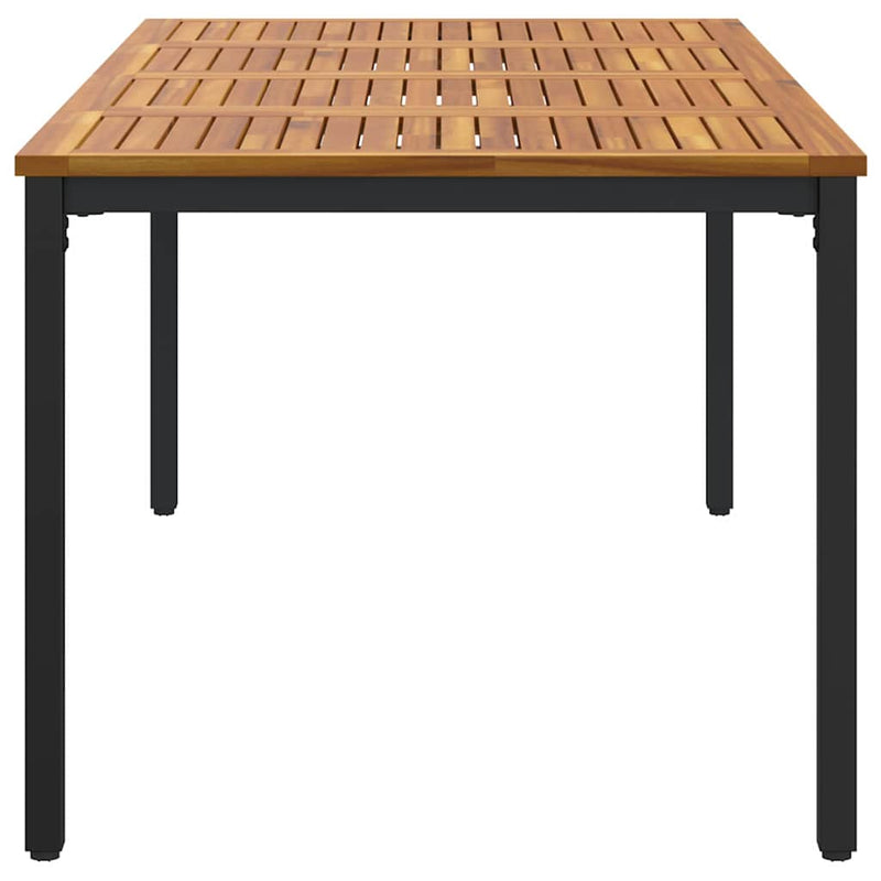 vidaXL Kültéri asztalok Természetes és fekete 200 x 90 x 75 cm