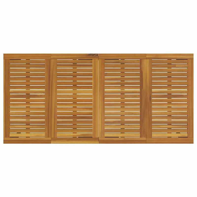 vidaXL Kültéri asztalok Természetes és fekete 200 x 90 x 75 cm