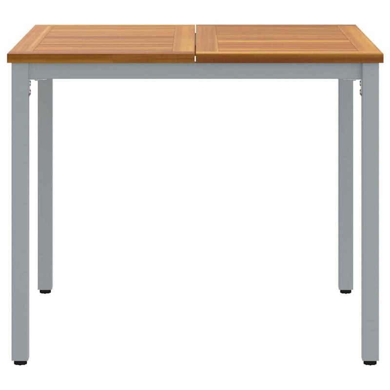 vidaXL Kültéri asztalok Természetes és Szürke 90 x 90 x 75 cm