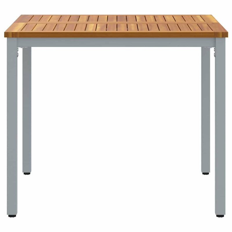 vidaXL Kültéri asztalok Természetes és Szürke 90 x 90 x 75 cm