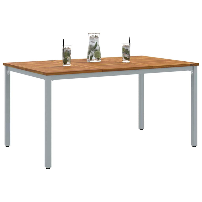 vidaXL Kültéri asztalok Természetes és Szürke 150 x 90 x 75 cm