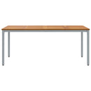 vidaXL Kültéri asztalok Természetes és Szürke 180 x 90 x 75 cm