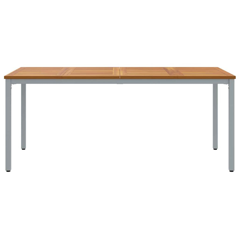 vidaXL Kültéri asztalok Természetes és Szürke 180 x 90 x 75 cm