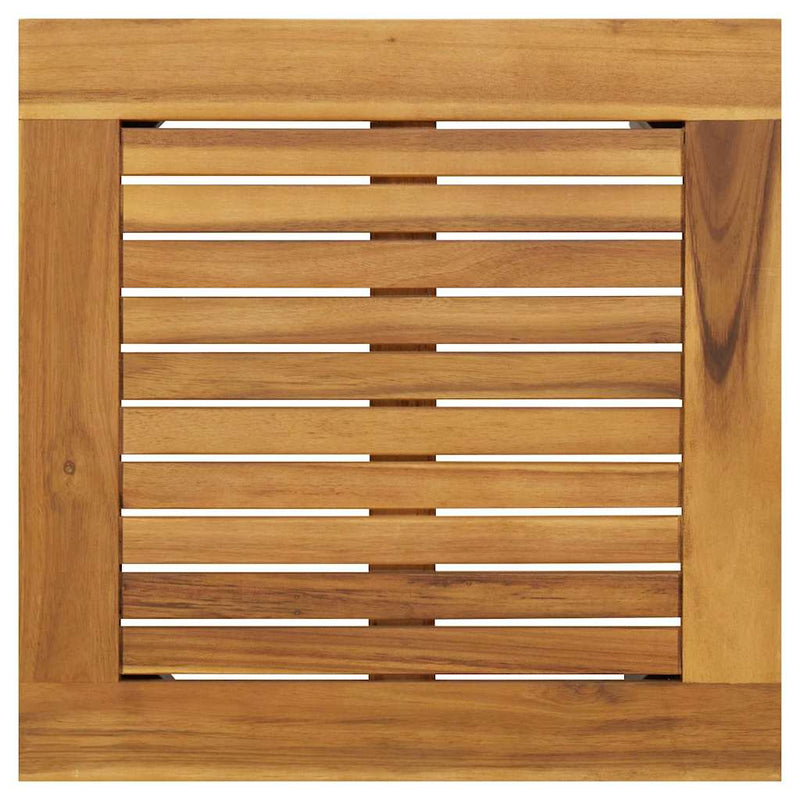 vidaXL Kültéri asztalok Természetes és fekete 45 x 45 x 38 cm