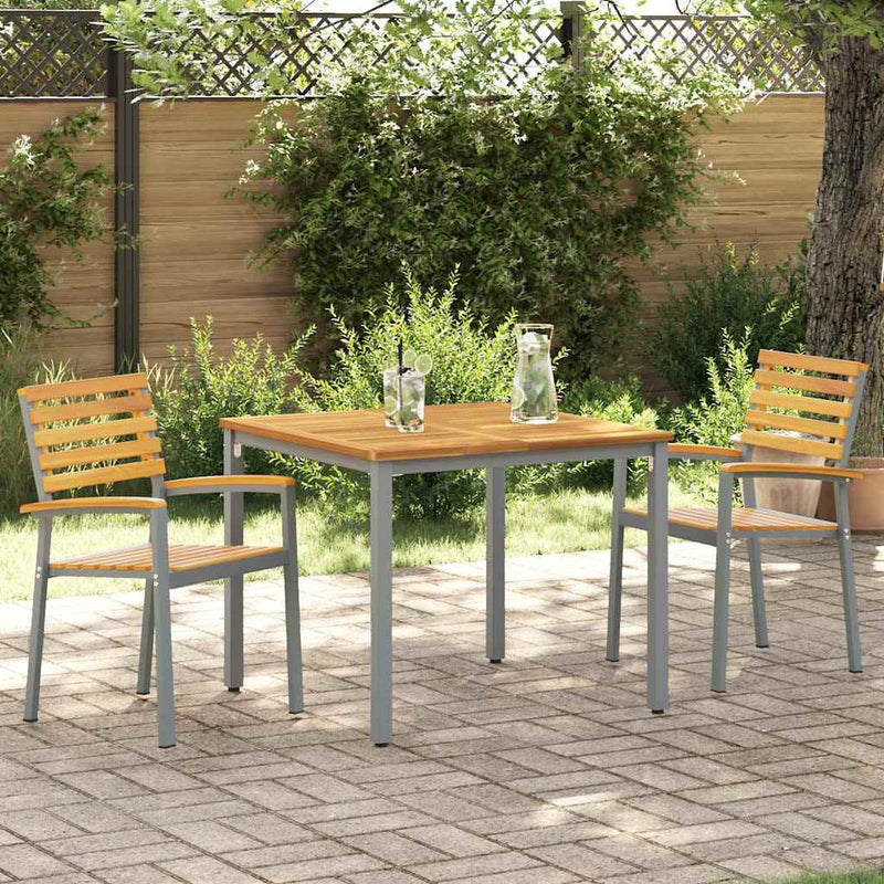 vidaXL Kerti Szék 2 pcs Barna 56 x 57 x 87 cm Tömör akácfa