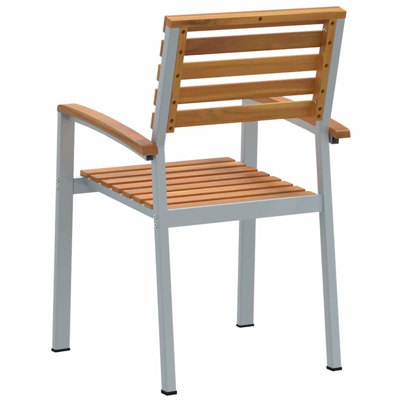 vidaXL Kerti Szék 2 pcs Barna 56 x 57 x 87 cm Tömör akácfa