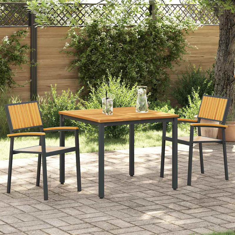 vidaXL Kerti Szék 2 pcs Barna 56 x 57 x 87 cm Tömör akácfa