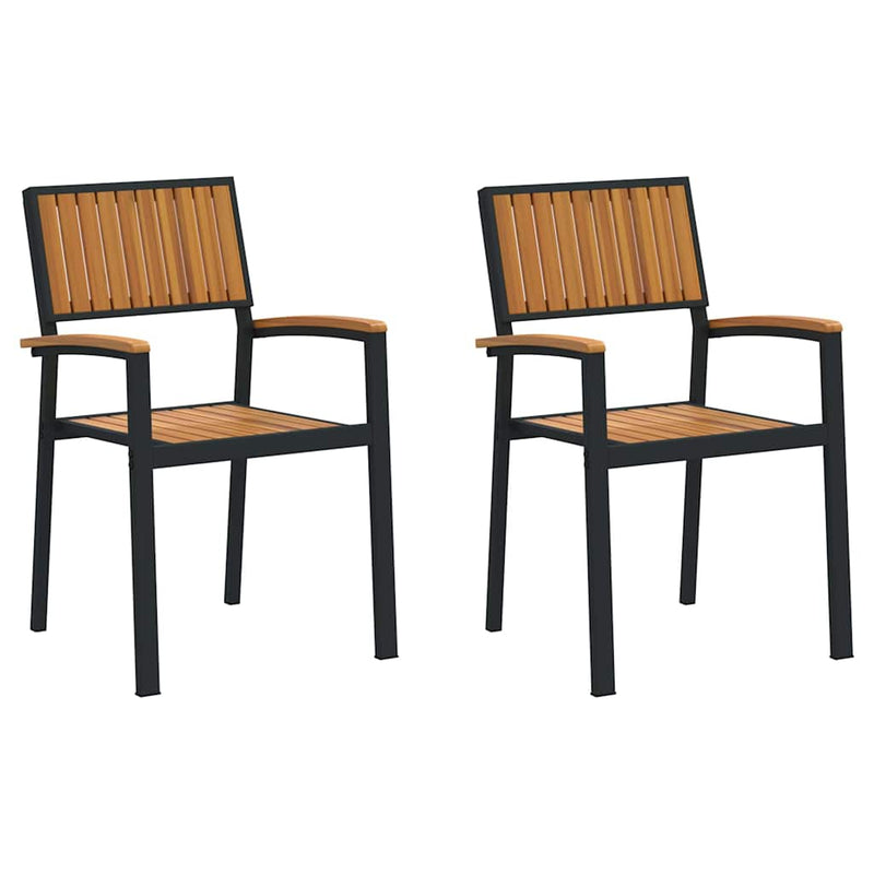 vidaXL Kerti Szék 2 pcs Barna 56 x 57 x 87 cm Tömör akácfa