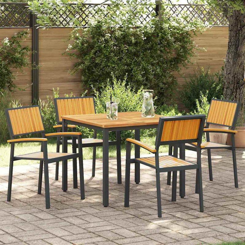 vidaXL Kerti Szék 4 pcs Barna 56 x 57 x 87 cm Tömör akácfa