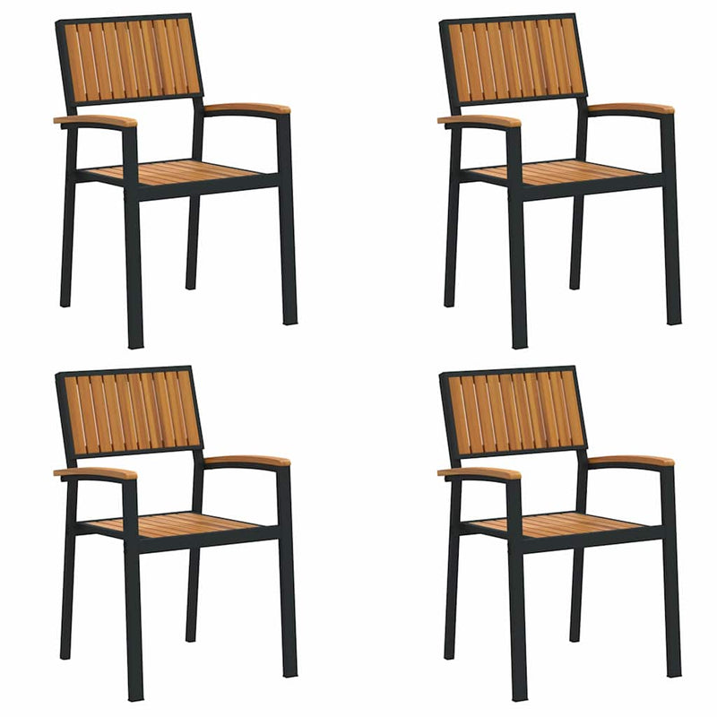 vidaXL Kerti Szék 4 pcs Barna 56 x 57 x 87 cm Tömör akácfa