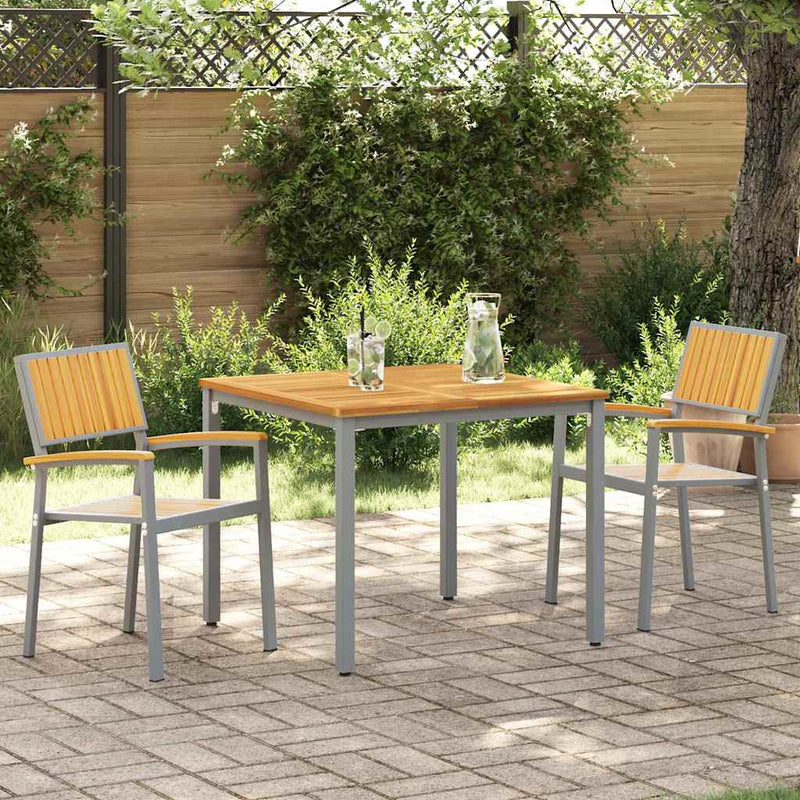 vidaXL Kerti Szék 2 pcs Barna 56 x 57 x 87 cm Tömör akácfa