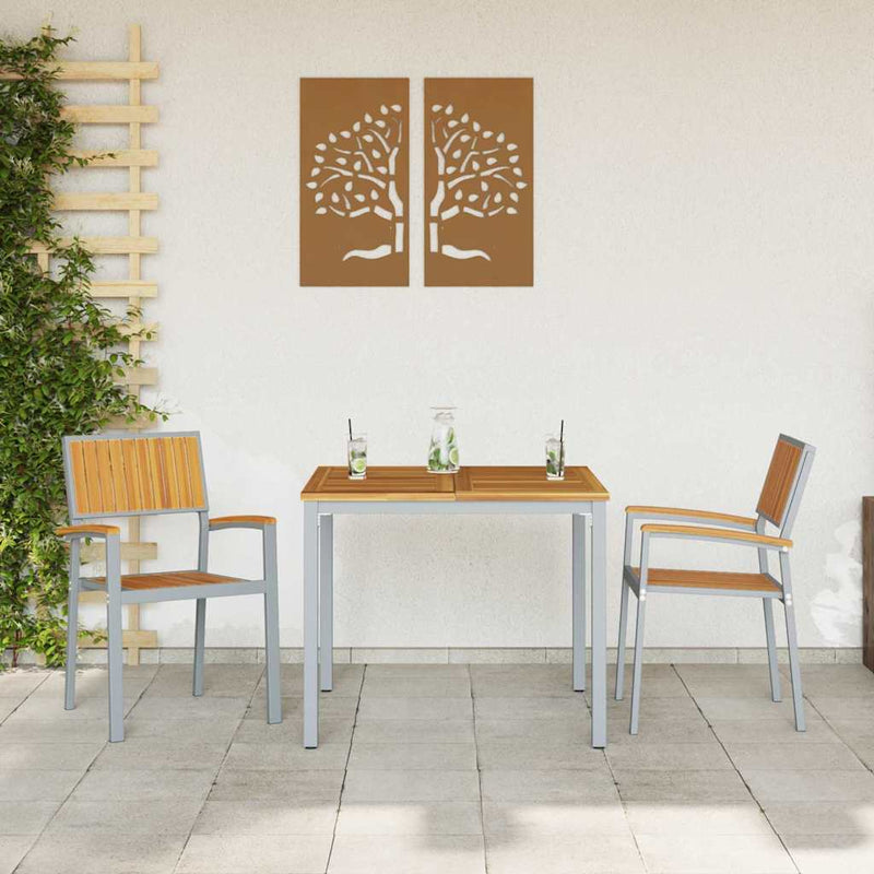 vidaXL Kerti Szék 2 pcs Barna 56 x 57 x 87 cm Tömör akácfa