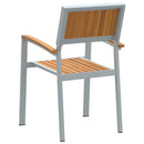 vidaXL Összecsukható Szék 2 pcs Barna 56 x 57 x 87 cm Tömör Akácfa