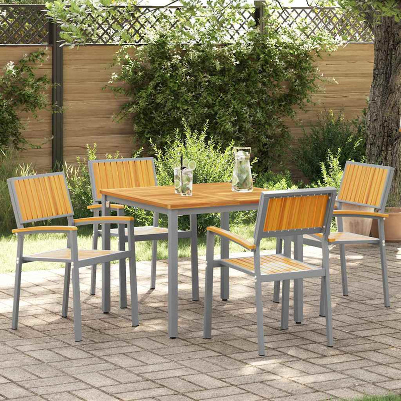 vidaXL Kerti Szék 4 pcs Barna 56 x 57 x 87 cm Tömör akácfa
