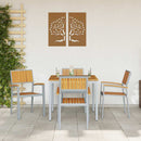 vidaXL Összecsukható Szék 4 pcs Barna 56 x 57 x 87 cm Tömör Akácfa