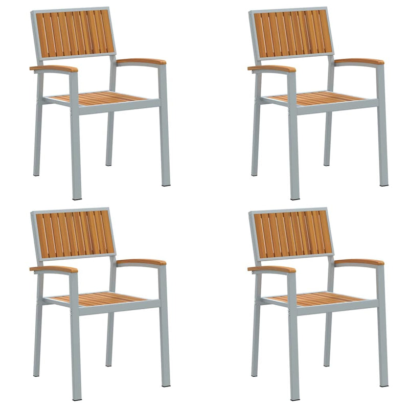 vidaXL Kerti Szék 4 pcs Barna 56 x 57 x 87 cm Tömör akácfa