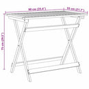 vidaXL Kerti Asztal Barna 90 x 55 x 75 cm Tömör akácfa