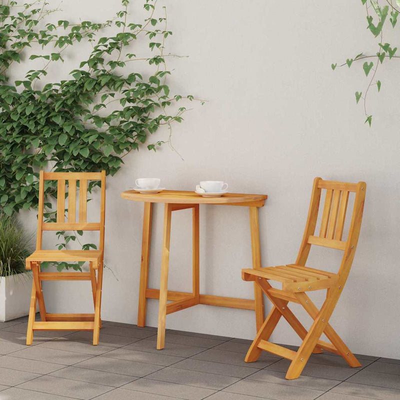 vidaXL Kerti Szék 2 pcs Barna 36 x 46 x 86cm Tömör akácfa
