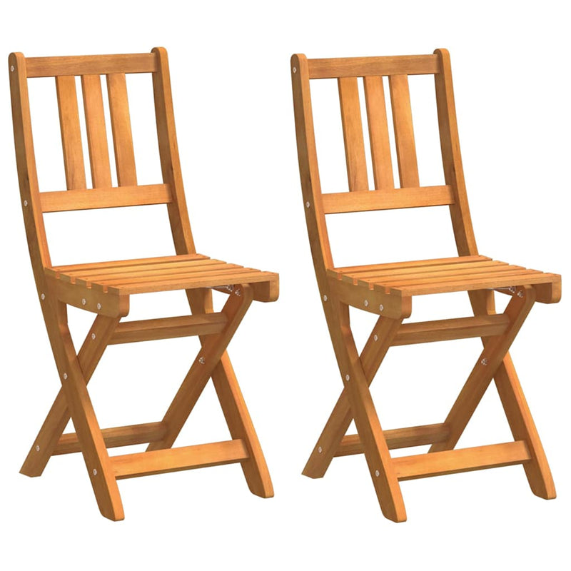 vidaXL Kerti Szék 2 pcs Barna 36 x 46 x 86cm Tömör akácfa