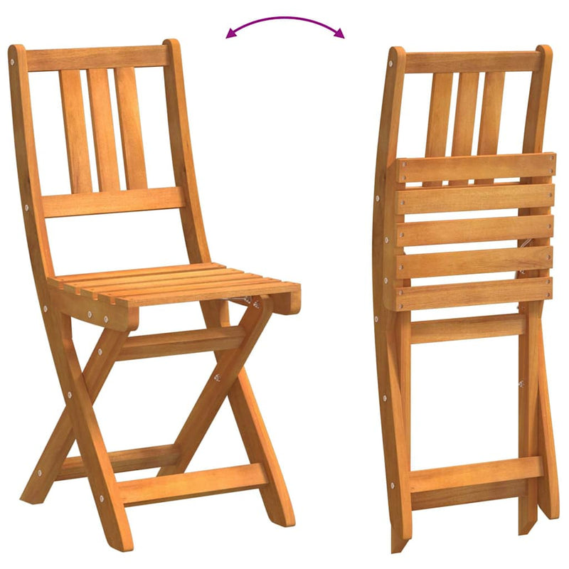 vidaXL Kerti Szék 2 pcs Barna 36 x 46 x 86cm Tömör akácfa