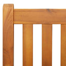 vidaXL Kerti hinta pad Barna 119 x 35 x 47 cm Tömör akácfa