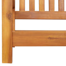 vidaXL Kerti hinta pad Barna 119 x 35 x 47 cm Tömör akácfa