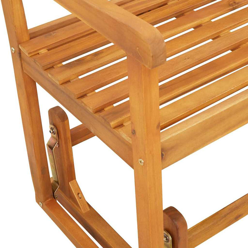 vidaXL Kerti Ringató Pad Barna 110 x 59 x 97cm Tömör akácfa
