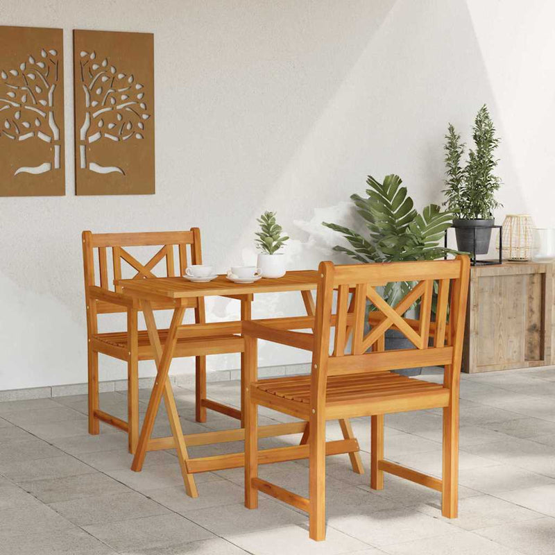 vidaXL Kerti Szék 2 pcs Barna 56 x 56 x 90 cm Tömör akácfa