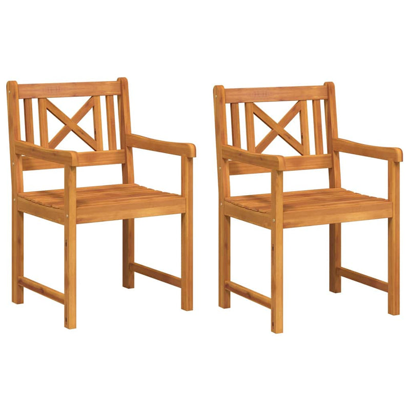 vidaXL Kerti Szék 2 pcs Barna 56 x 56 x 90 cm Tömör akácfa
