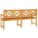 vidaXL Kerti pad Természetes 180 x 56 x 90 cm Tömör Akácfa